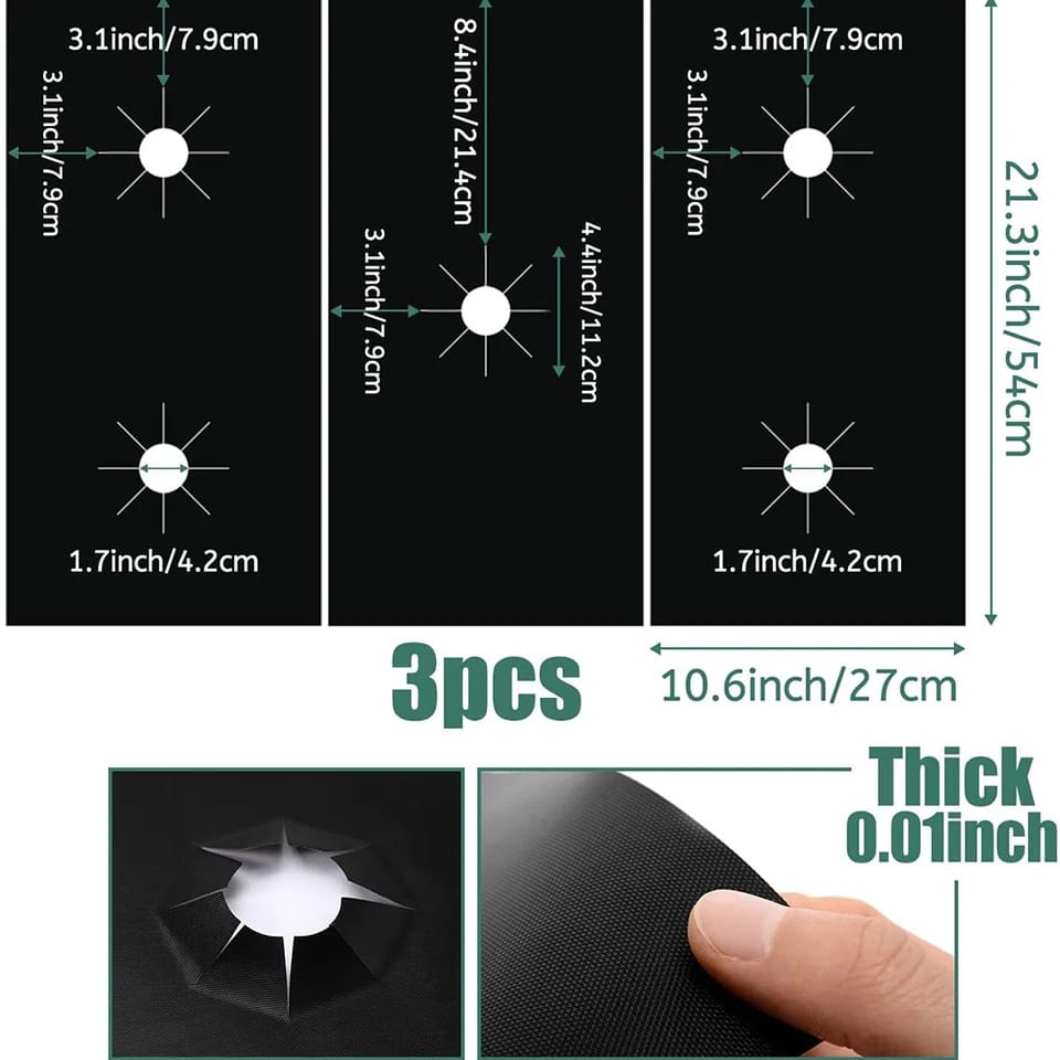 Reusable 1 Set 5-Hole Gas Stove Pad Protective Covers