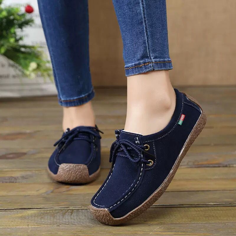 Sued leather loafers