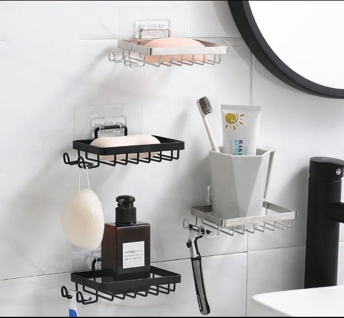 Heavy metallic single soap dish