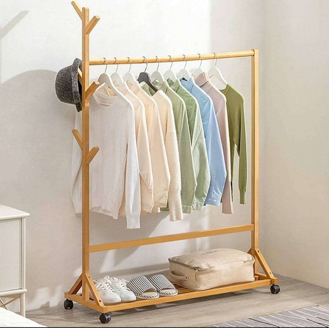 Bamboo cloth rack