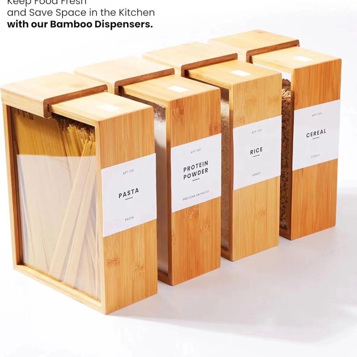 3Ltrs Bamboo Dry Food/Cereals Storage Container