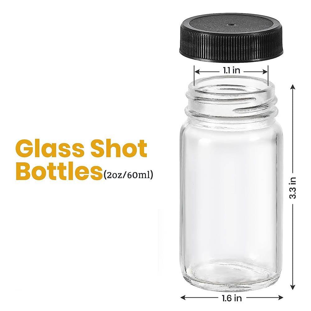 5pcs Set Gingershots Glass Bottles