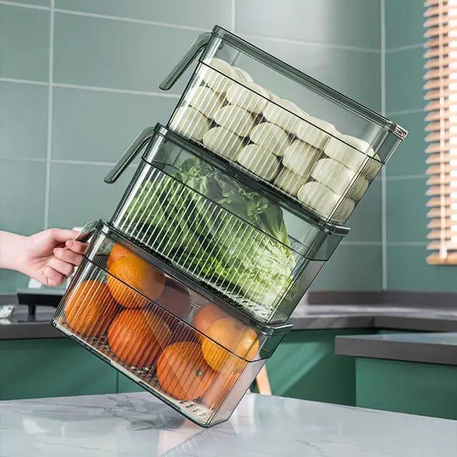 5Litres Acrylic Refrigerator Storage Containers With Handle