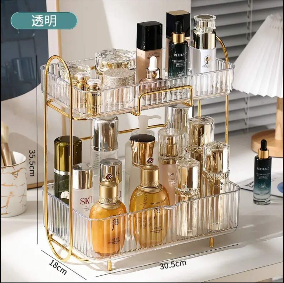 Acrylic Double Layer Cosmetic Organizers