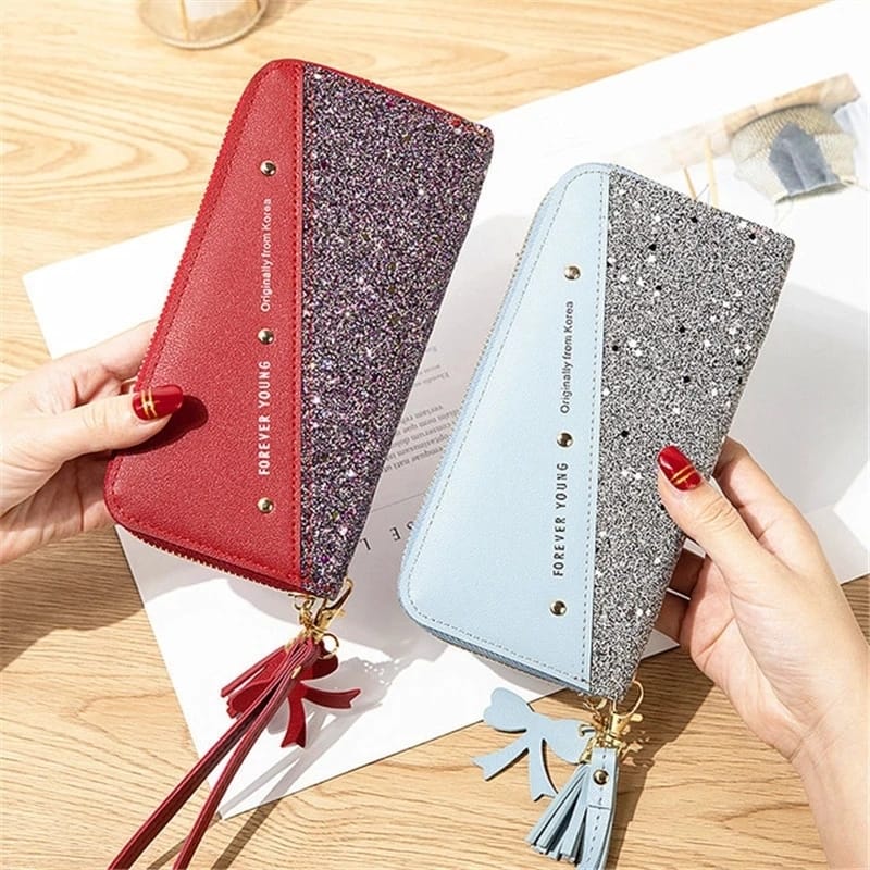 Glittery Sequin Patchwork Ladies Wallet