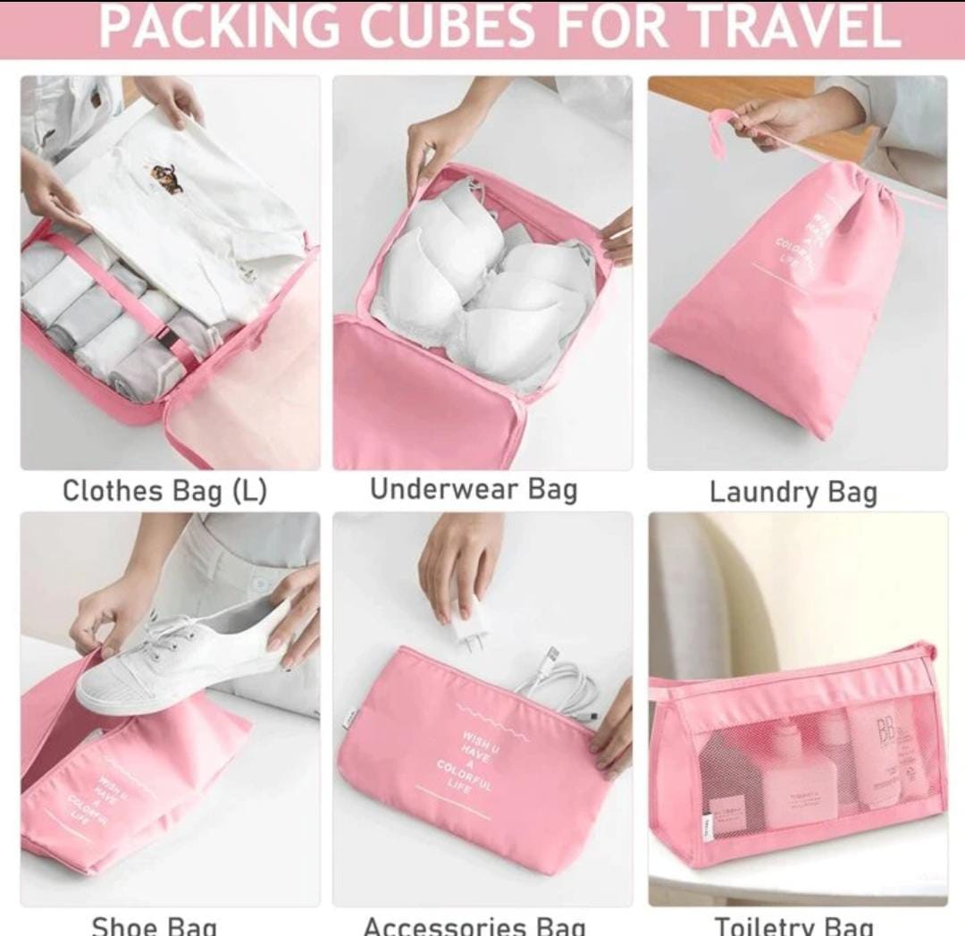 9pcs Luggage Travel Organizers For Suitcase With Toiletry Case