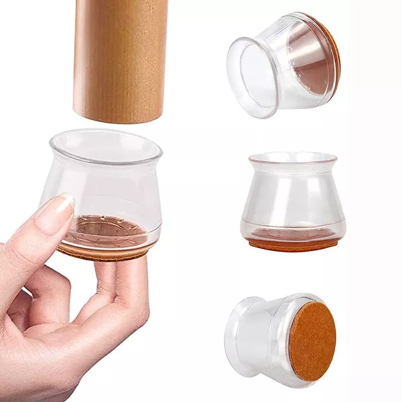 4pcs Set Anti-slip Silicon Furniture Leg Protection Cover