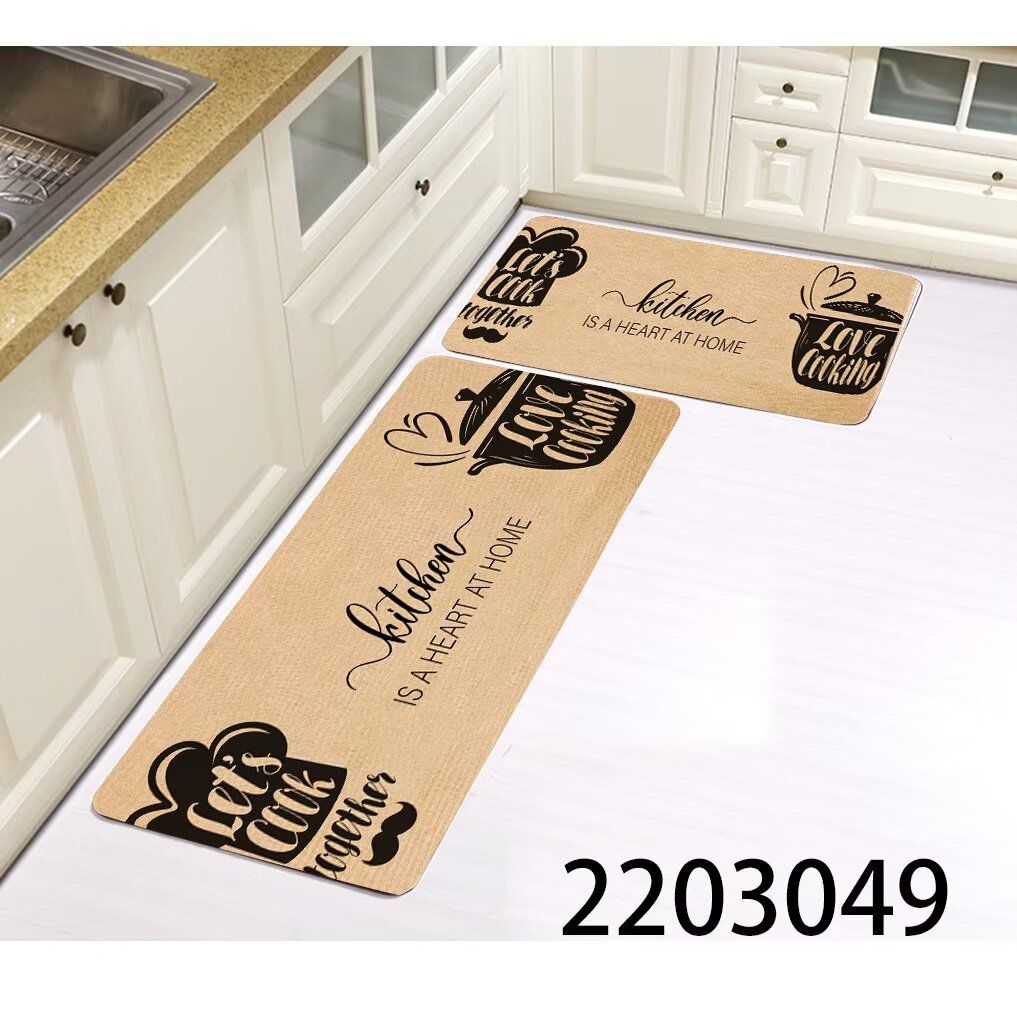 2pcs Set Non Slip Rubber Kitchen Mats