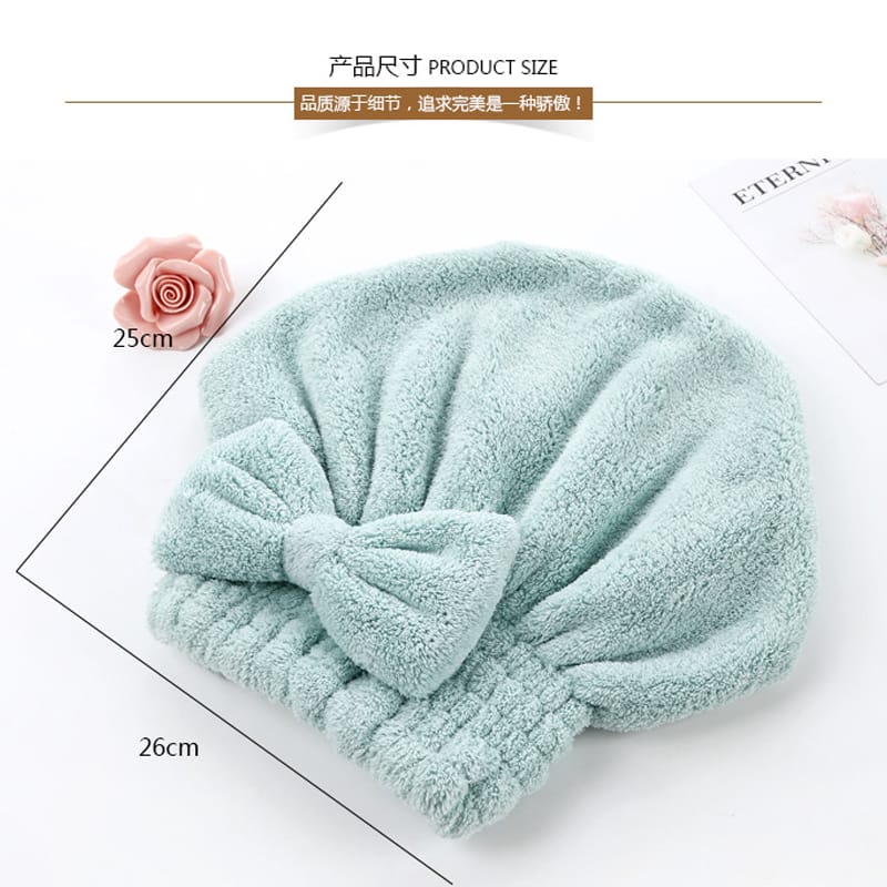 Super absorbent quick drying hair cap
