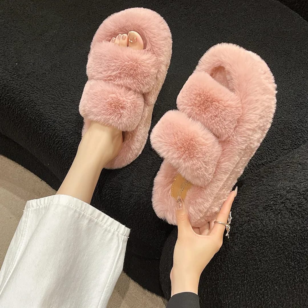 Fluffy Platform Sandals