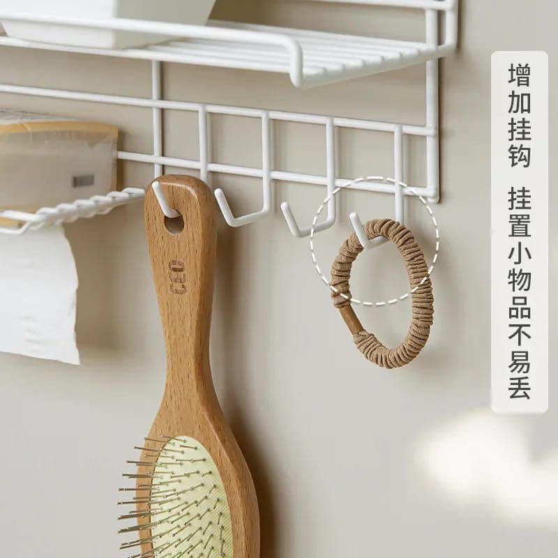 Heavy Duty Rectangular Self-Adhesive Bathroom Rack