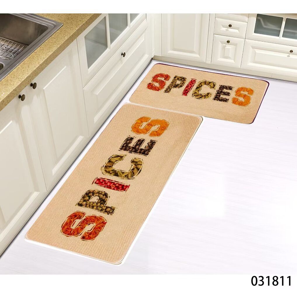 2pcs Set Non Slip Rubber Kitchen Mats