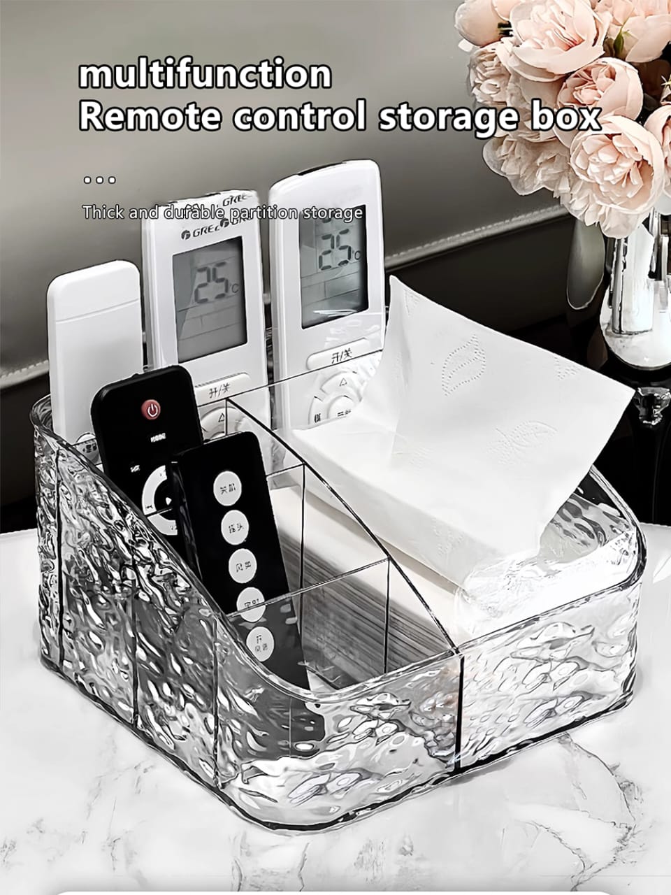 5 grid remote/cosmetic organzer