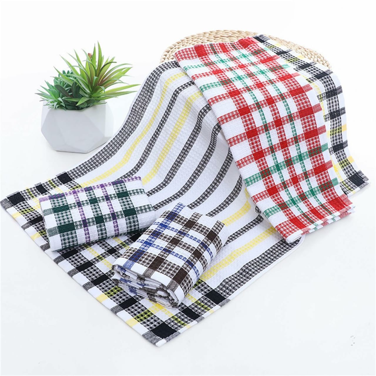 100% Cotton 4pcs Set Striped Towels