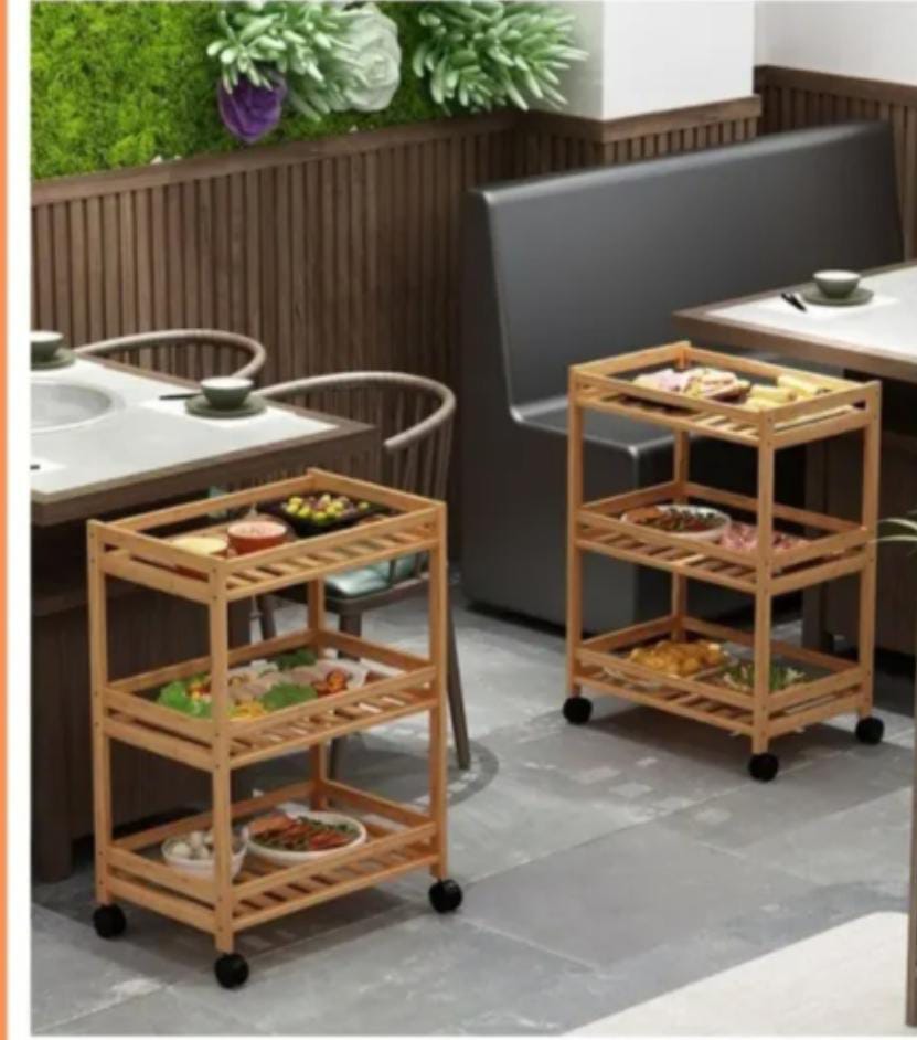Slim multiple areas trolley cart organizer