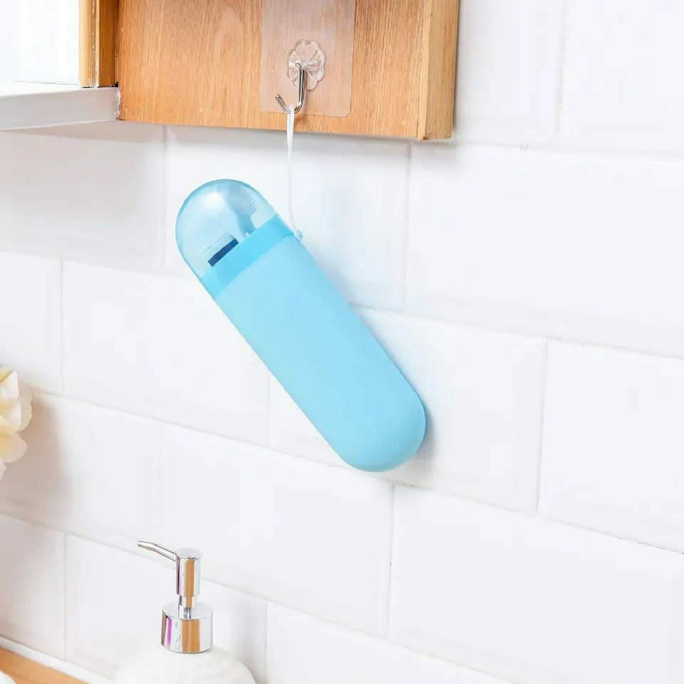 Portable toothbrush holder