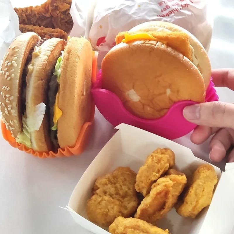 Reusable Silicone Burger Holder