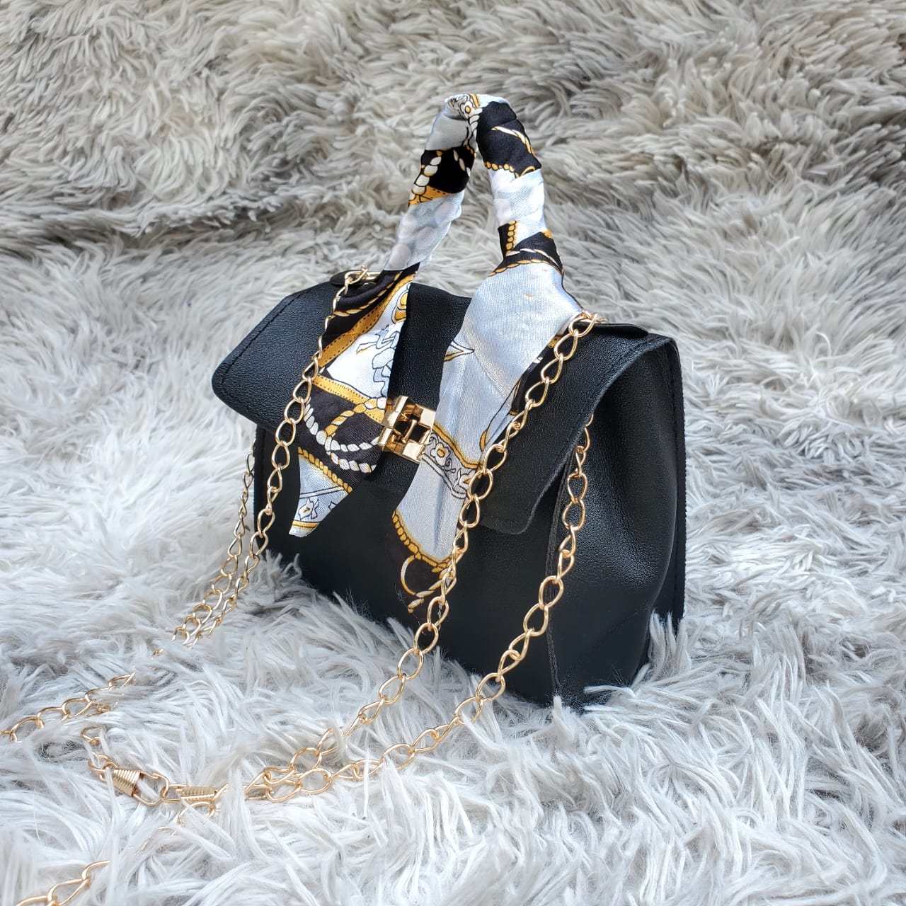 Cute mini decorative scarf crossbody bag
