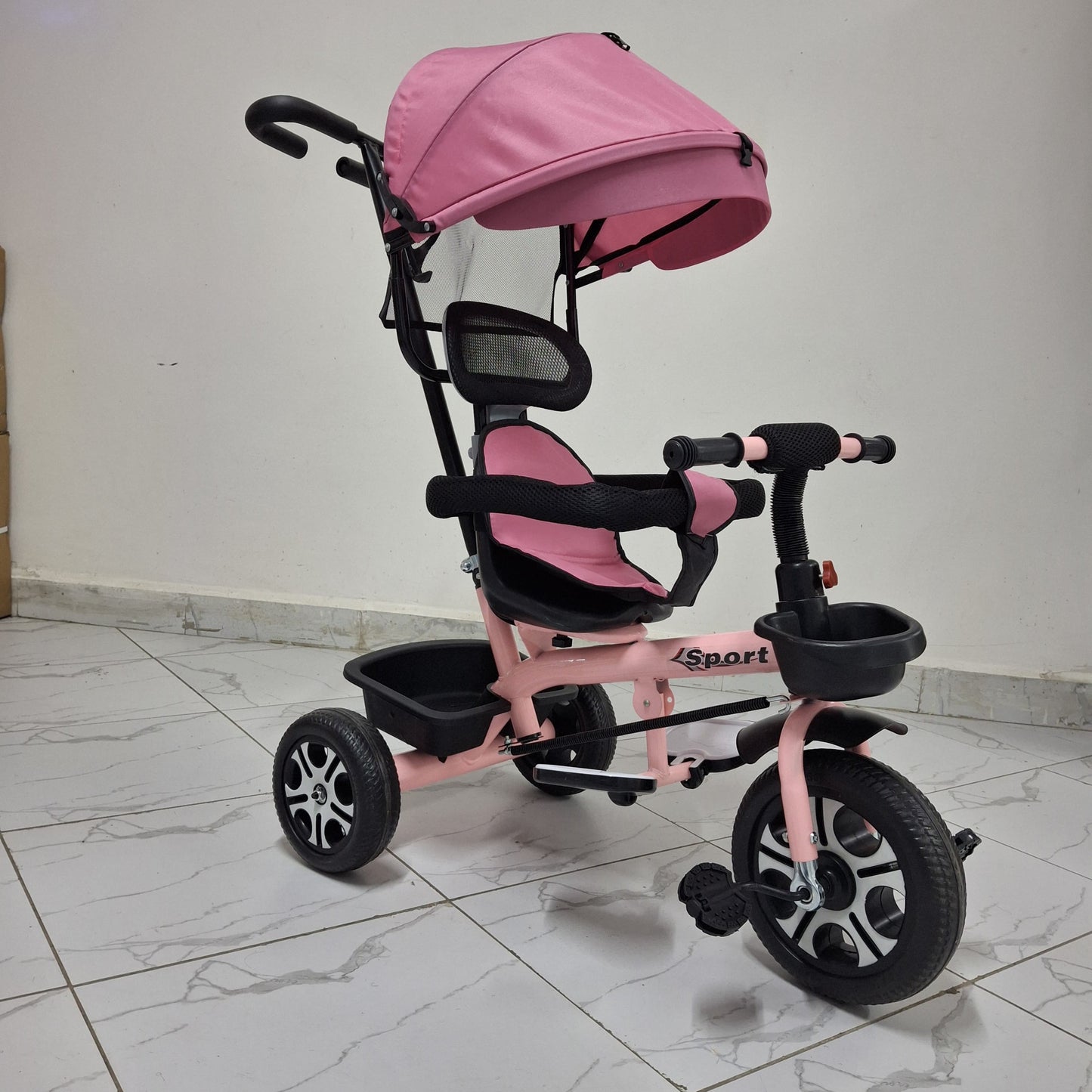 Push handle tricycle with canopy