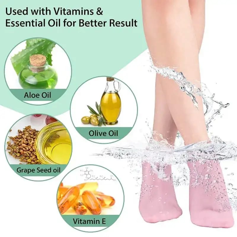 Silicone Moisturizing Spa Gel Heel Socks