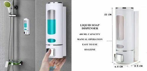 Wall mounted manual soap pump