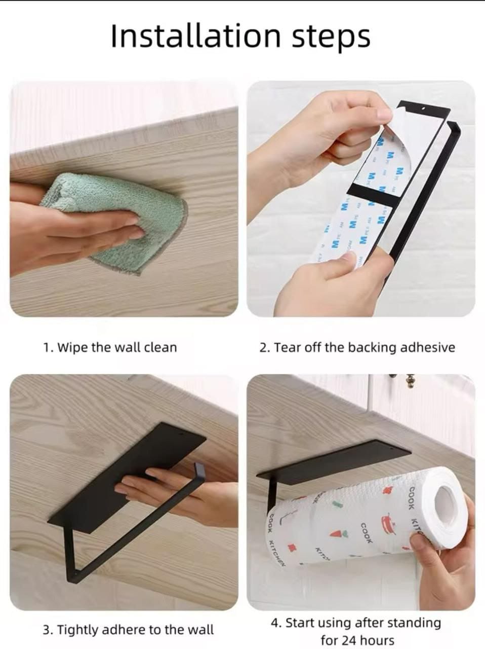 Undershelf Multipurpose Long Paper Towel Holder