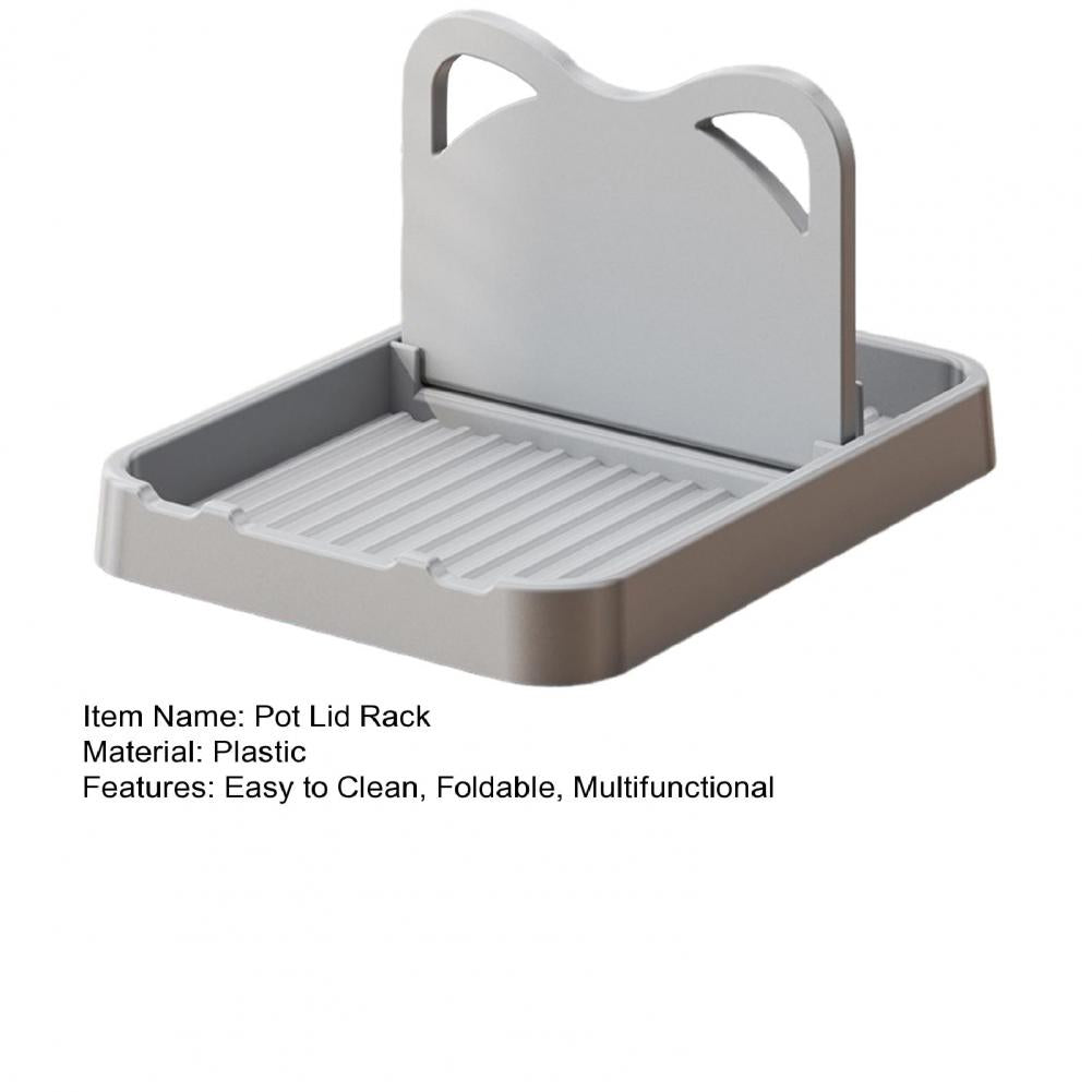 Pot lid rack/spoon holder