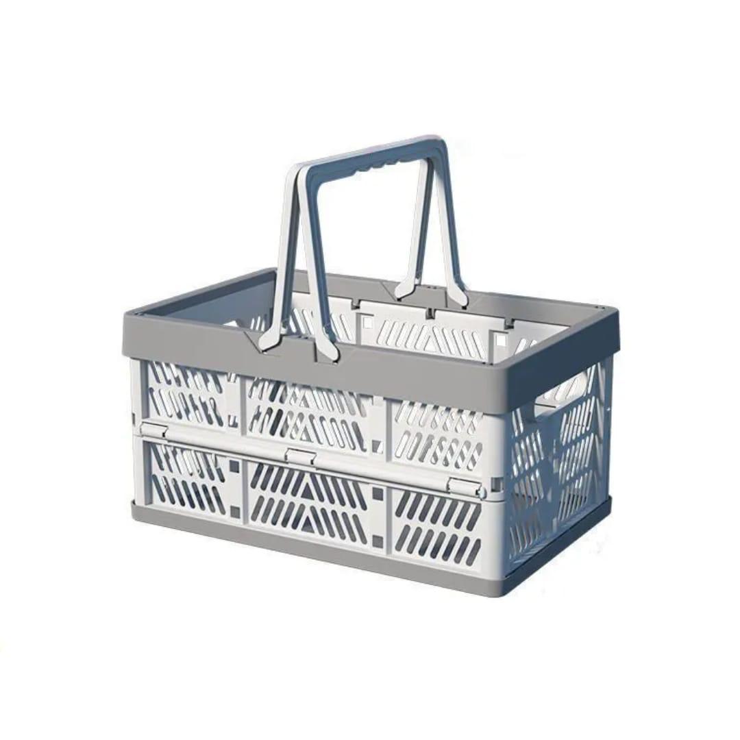 Large foldable/Collapsible multifunctional stackable basket with handles