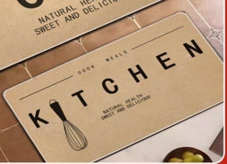 Rubber bottom kitchen mat