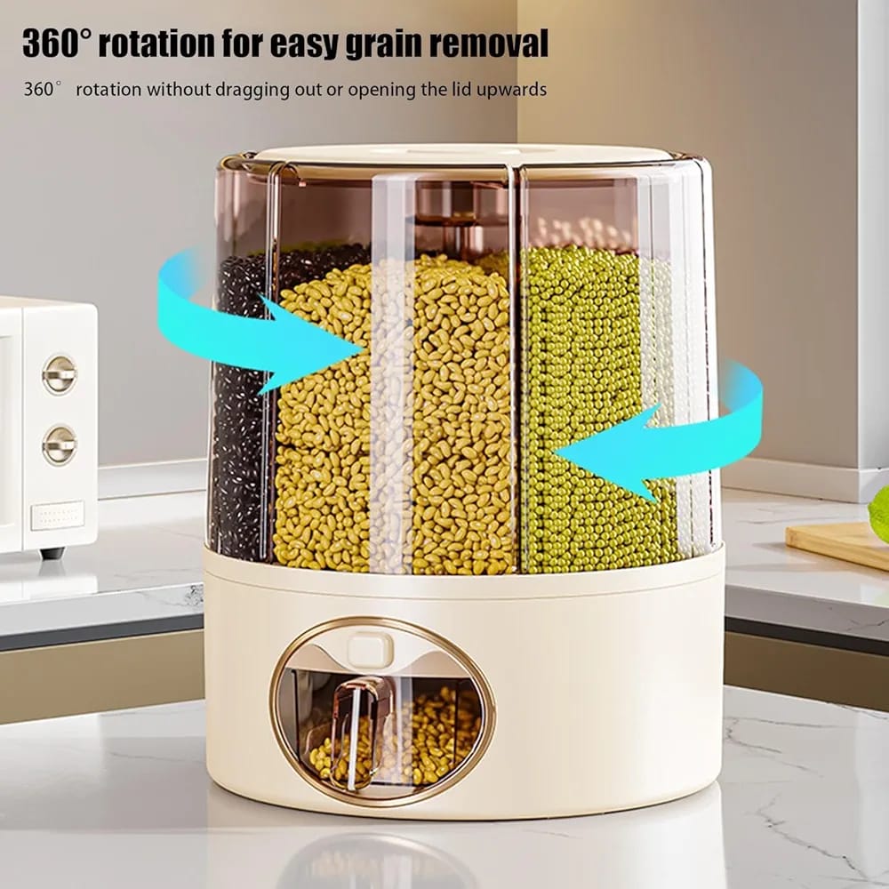 6 compartment cereal dispenser