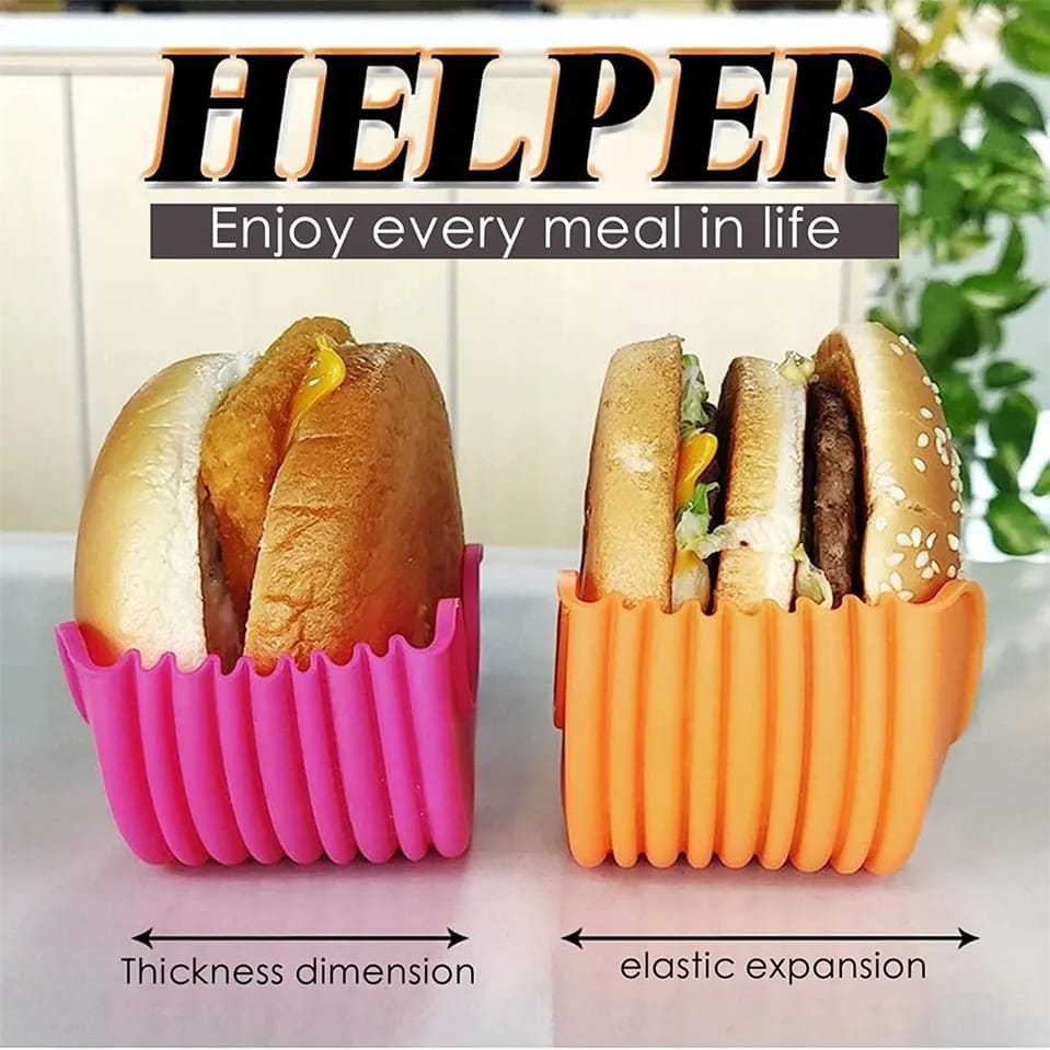 Reusable Silicone Burger Holder