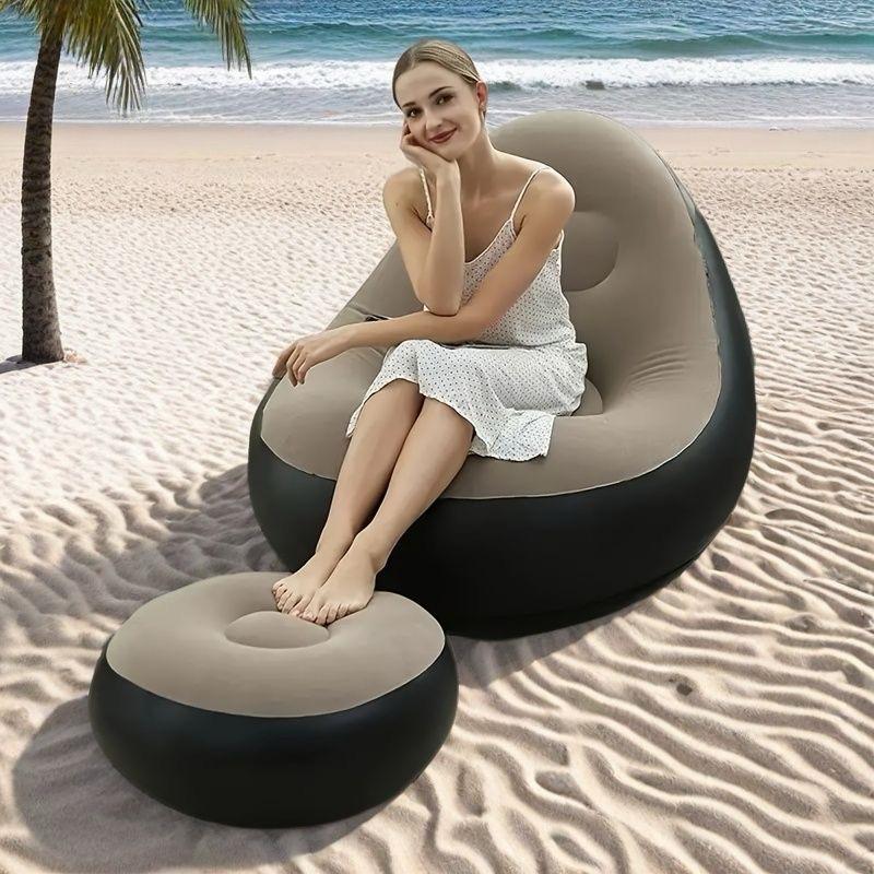 Inflatable Lounge Seat with Foot Rest