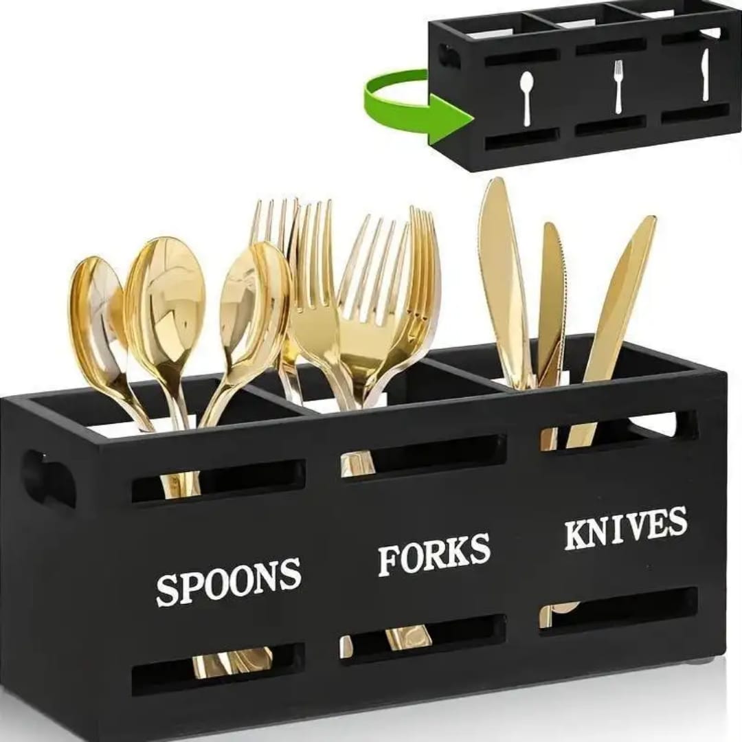 Wooden Cutlery Holder