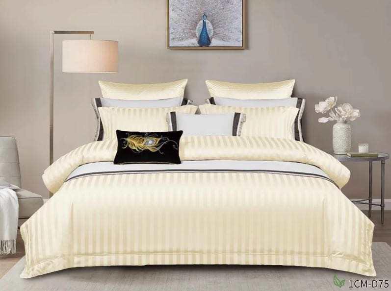 Luxury Cotton Satin Stripped Duvet Cover Sets