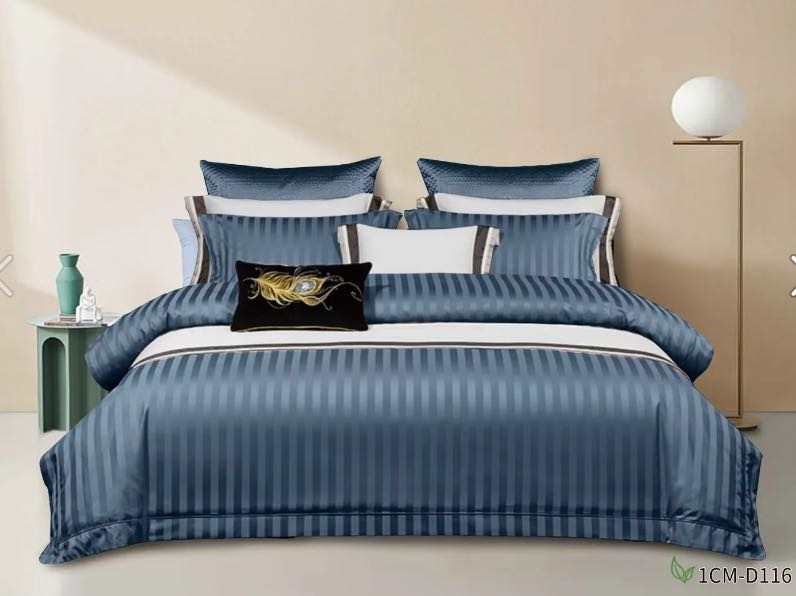 Luxury Cotton Satin Stripped Duvet Cover Sets