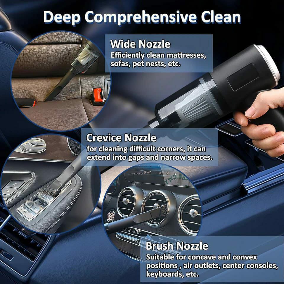 3 in 1 Handheld Wireless Car/Home Vacuum Cleaner