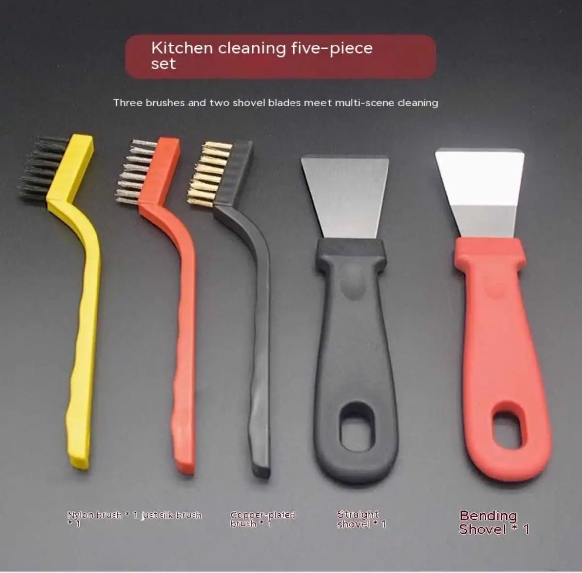 Kitchen Cleaning Brush Set