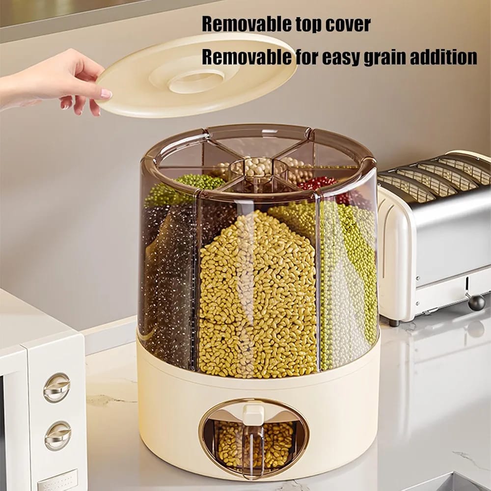 6 compartment cereal dispenser
