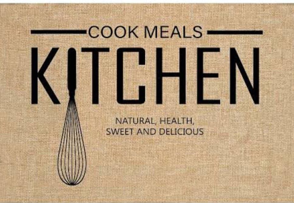 Rubber bottom kitchen mat