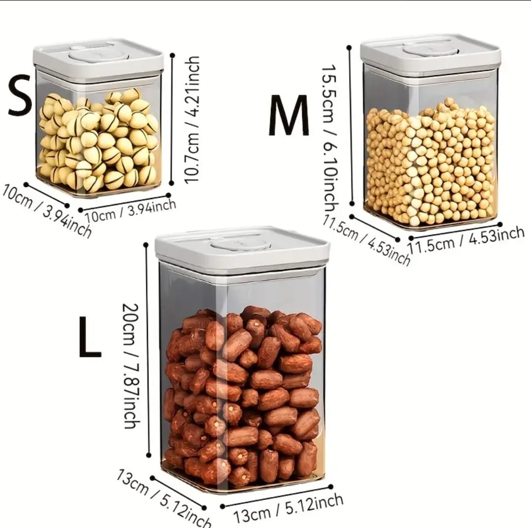 3pcs Set Food Storage Containers with Lids