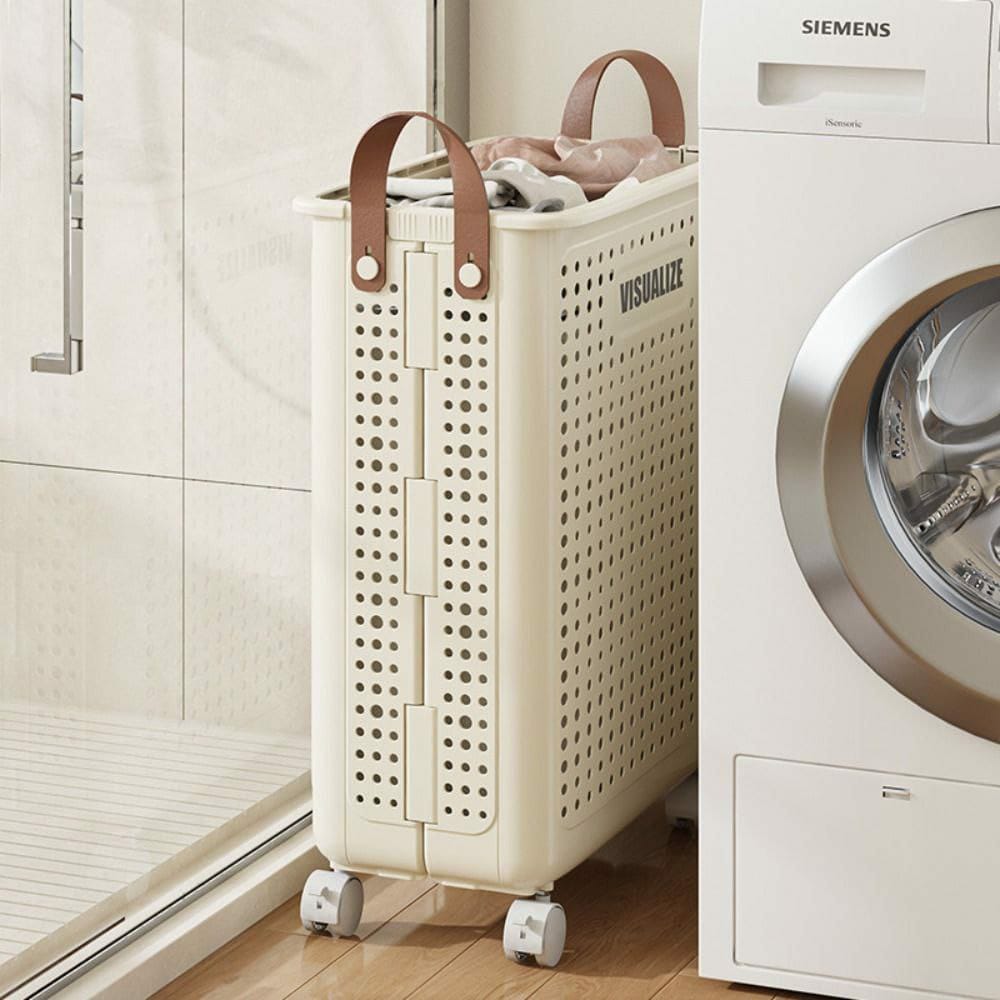 Foldable Multipurpose Hamper Basket With Wheels