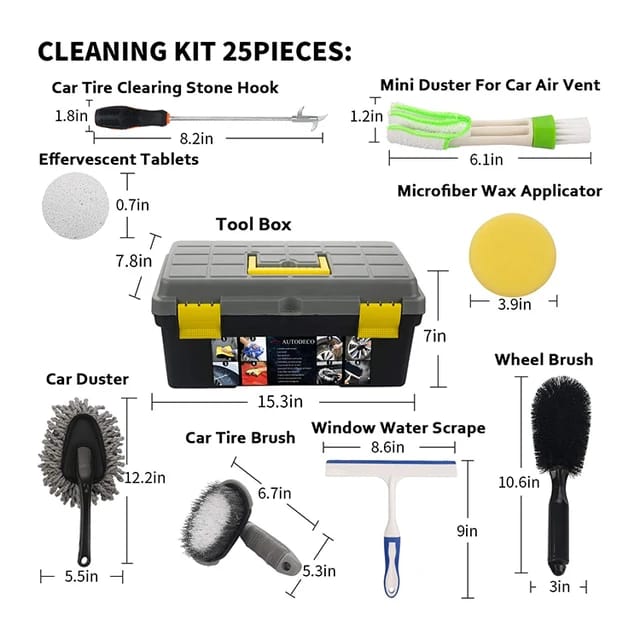 25pcs Set Car Cleaning Tool Kit