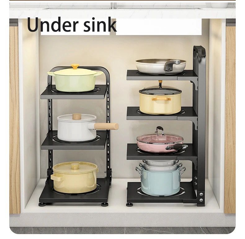 Kitchen adjustable storage rack