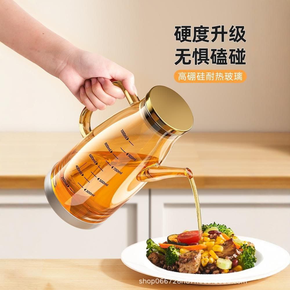 High Borosilicate Glass Oil Bottle with Silicone Base