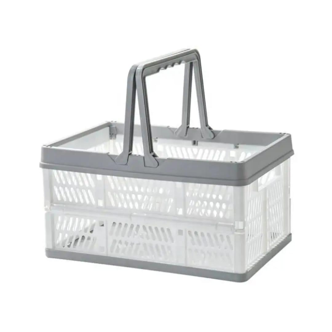 Large foldable/Collapsible multifunctional stackable basket with handles