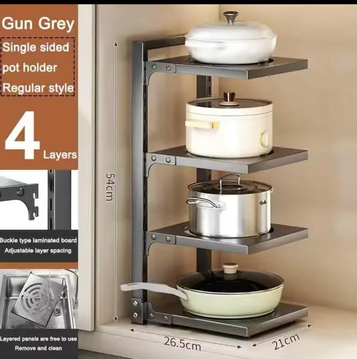 Kitchen adjustable storage rack