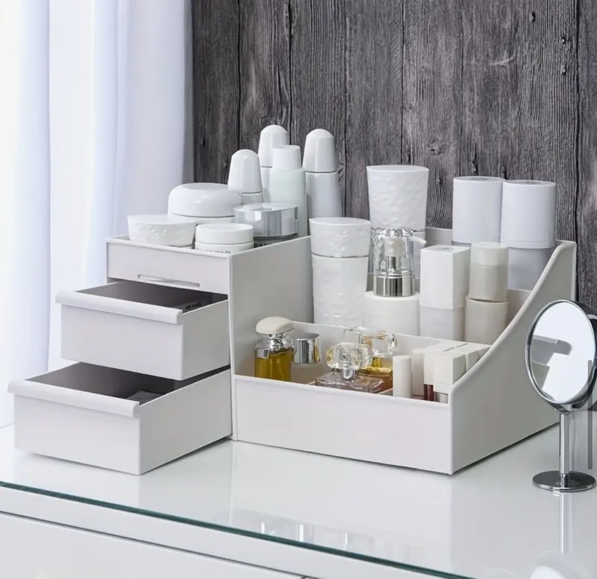 Cosmetic Storage Box with Drawers