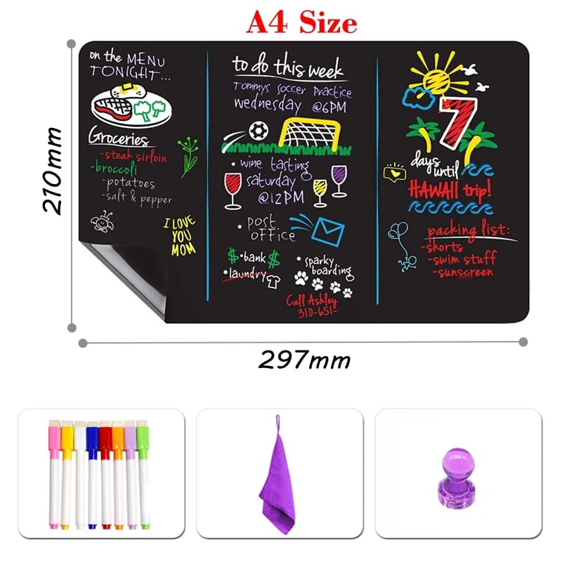 A3 Size Fridge Magnetic Blackboard