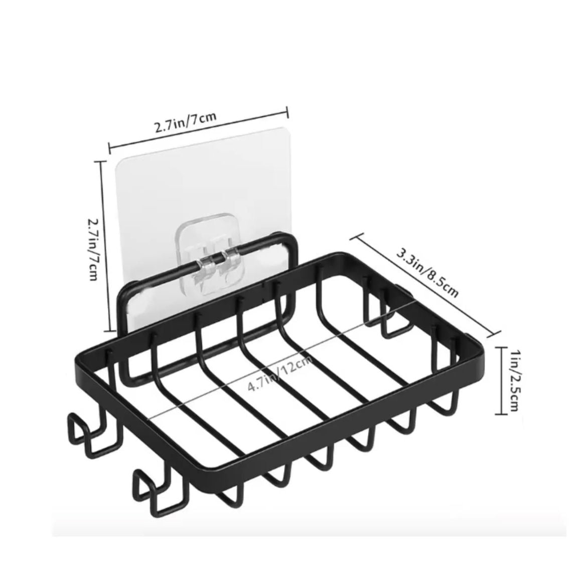 Heavy metallic single soap dish