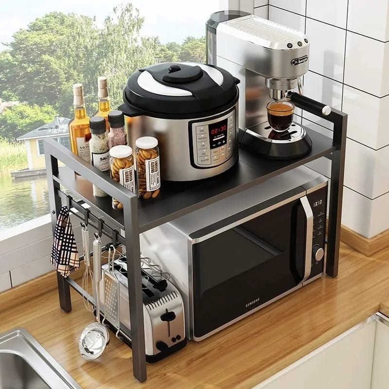 Single Layer Heavy-duty Adjustable Microwave Stand